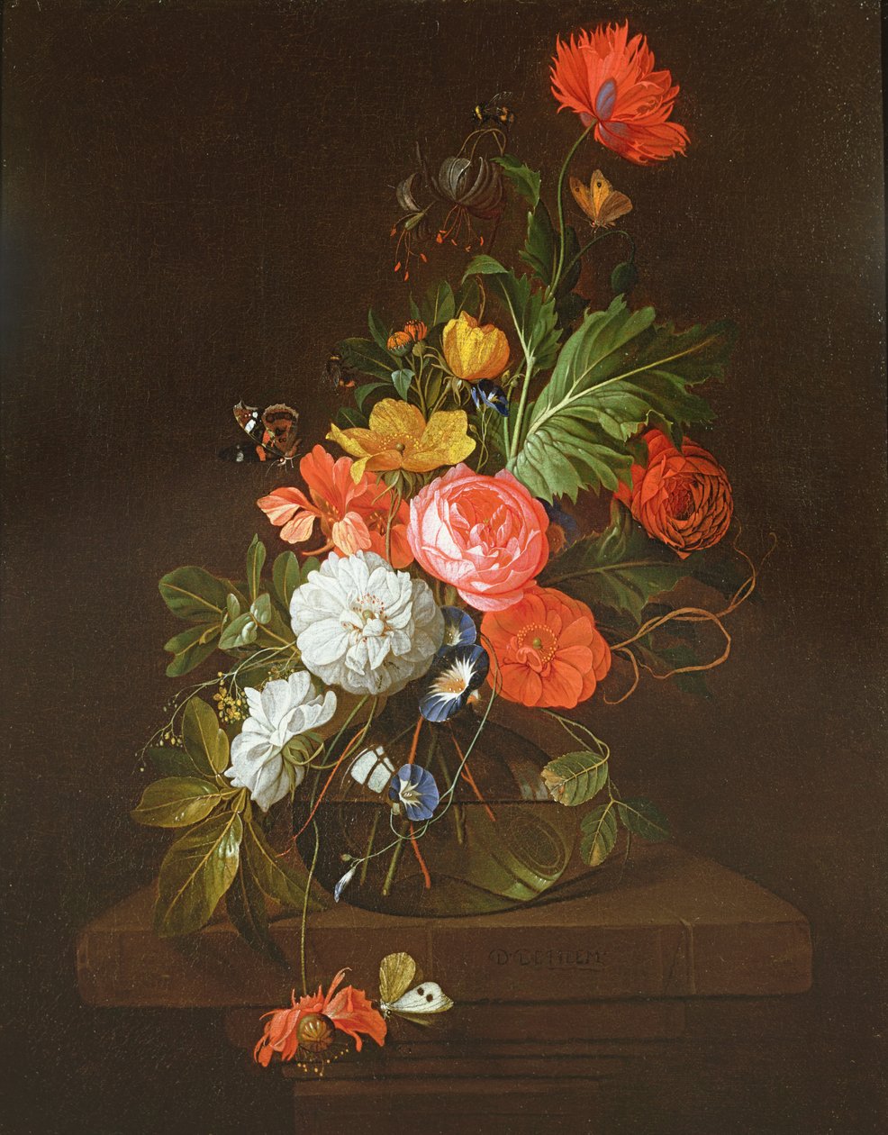 Stilleben av blommor av David de II Heem