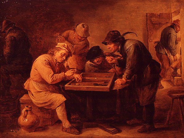 En lek med Tric-Trac av David Teniers the Younger