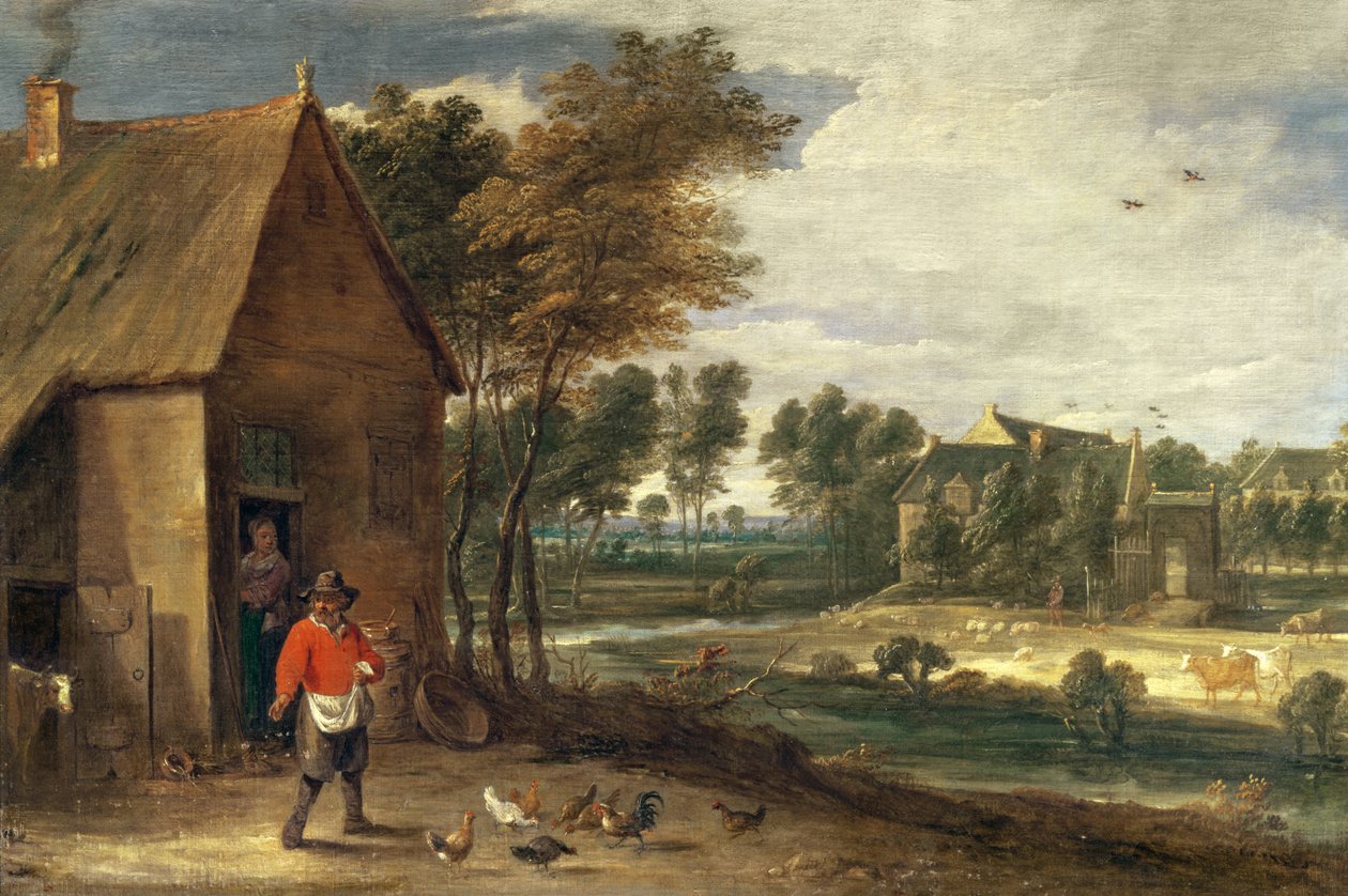 Ett flodlandskap av David Teniers the Younger