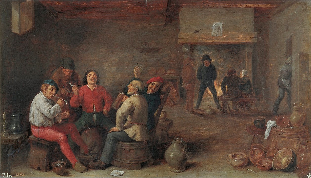 Rökare och drickare av David Teniers the Younger