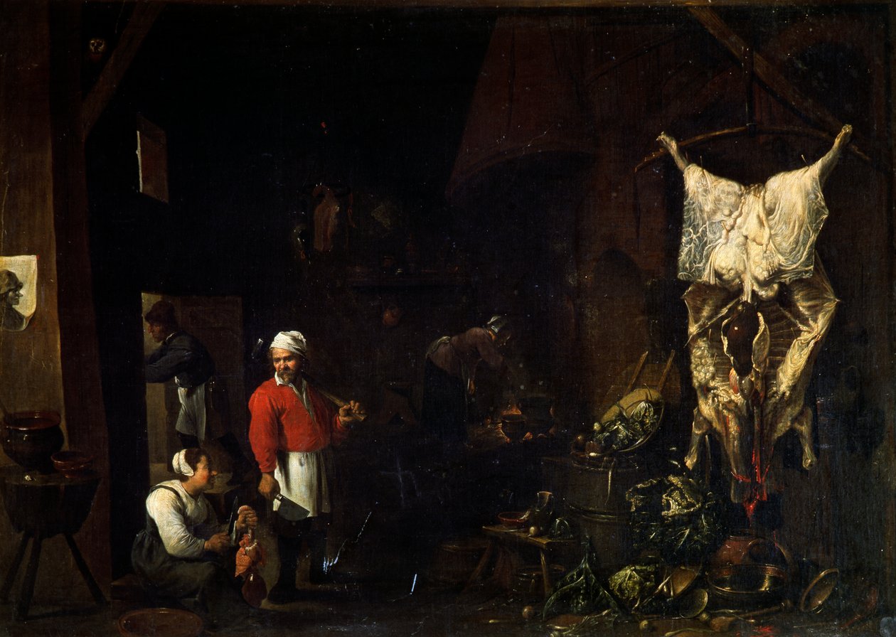 Slaktaren (olja på duk) av David Teniers the Younger