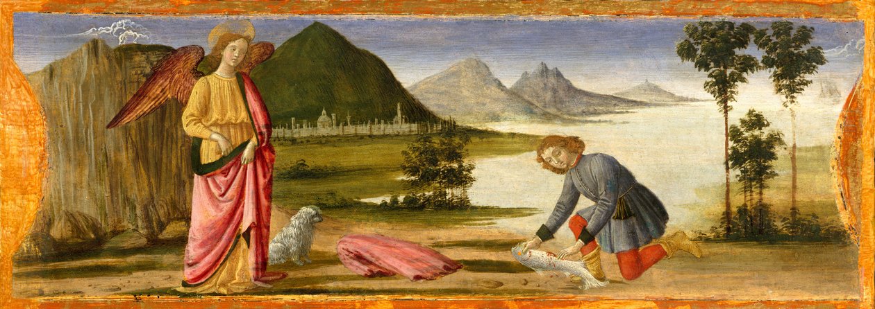 Tobias och ängeln, ca. 1479. av Davide Ghirlandaio
