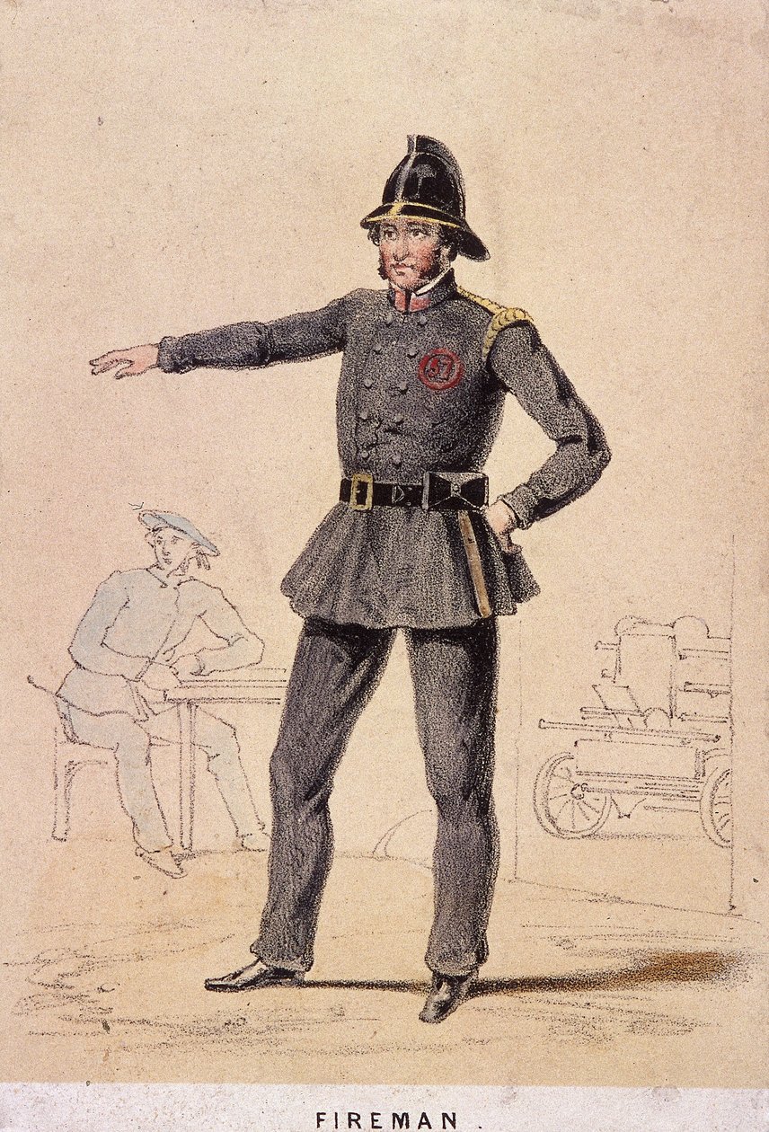 En brandman, 1855 av Day and Son