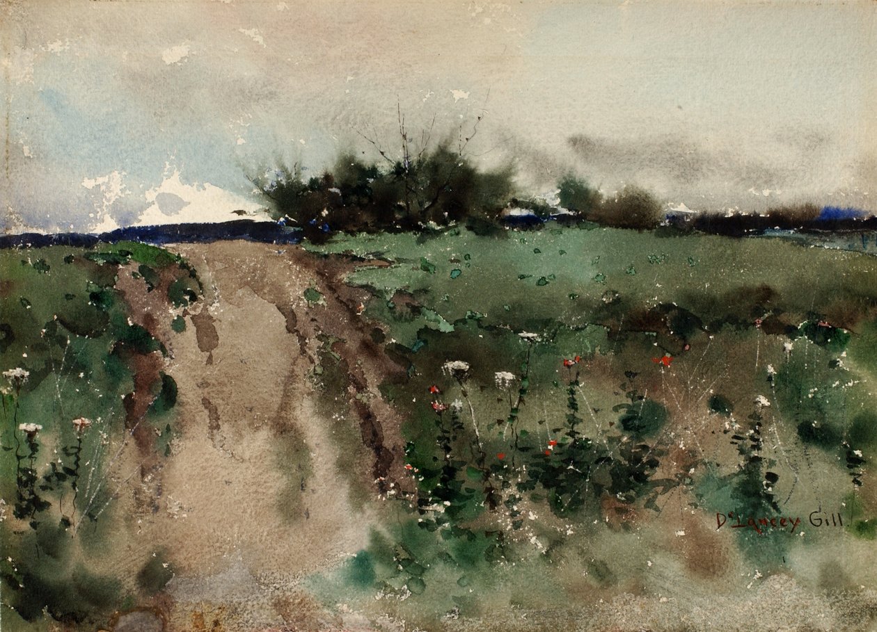 Landskapsskiss, n.d. av De Lancey Gill