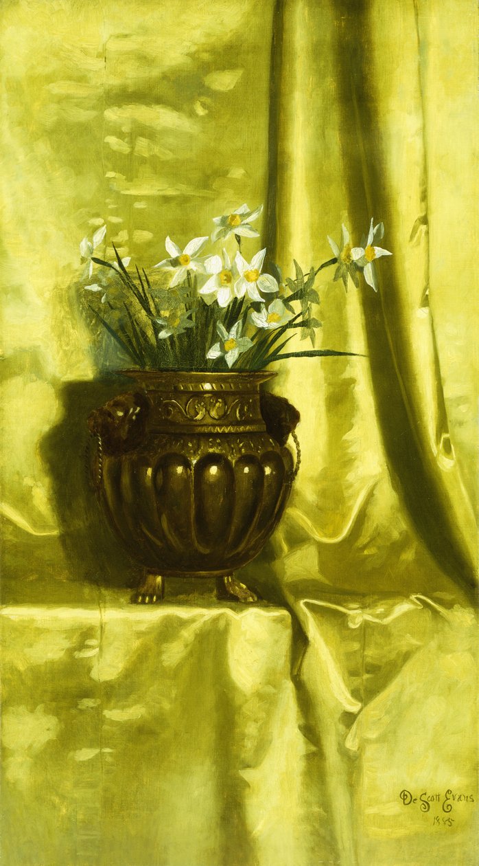 Narcissus i en mässingsvas, av De Scott Evans