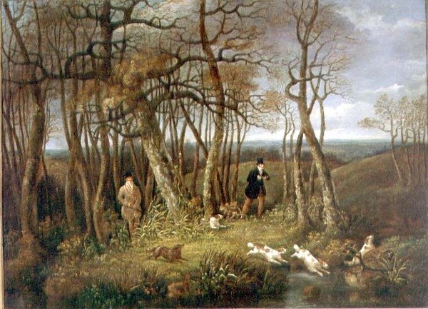 Woodcock Shooting (olja på duk) av Dean I Wolstenholme
