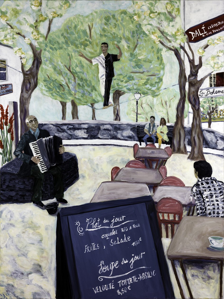 Montmartre, 2017 (akryl på duk) av Deborah Eve Alastra