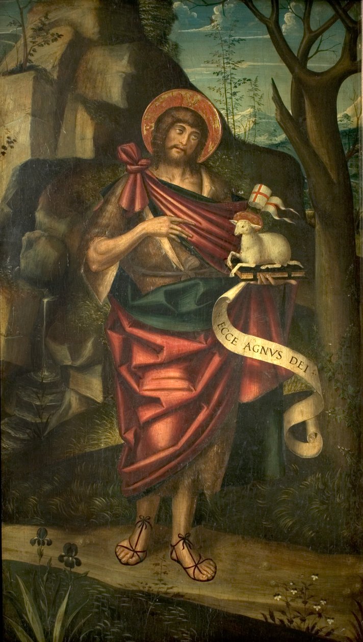 Johannes Döparen i vildmarken (recto), c.1520 av Defendente Ferrari