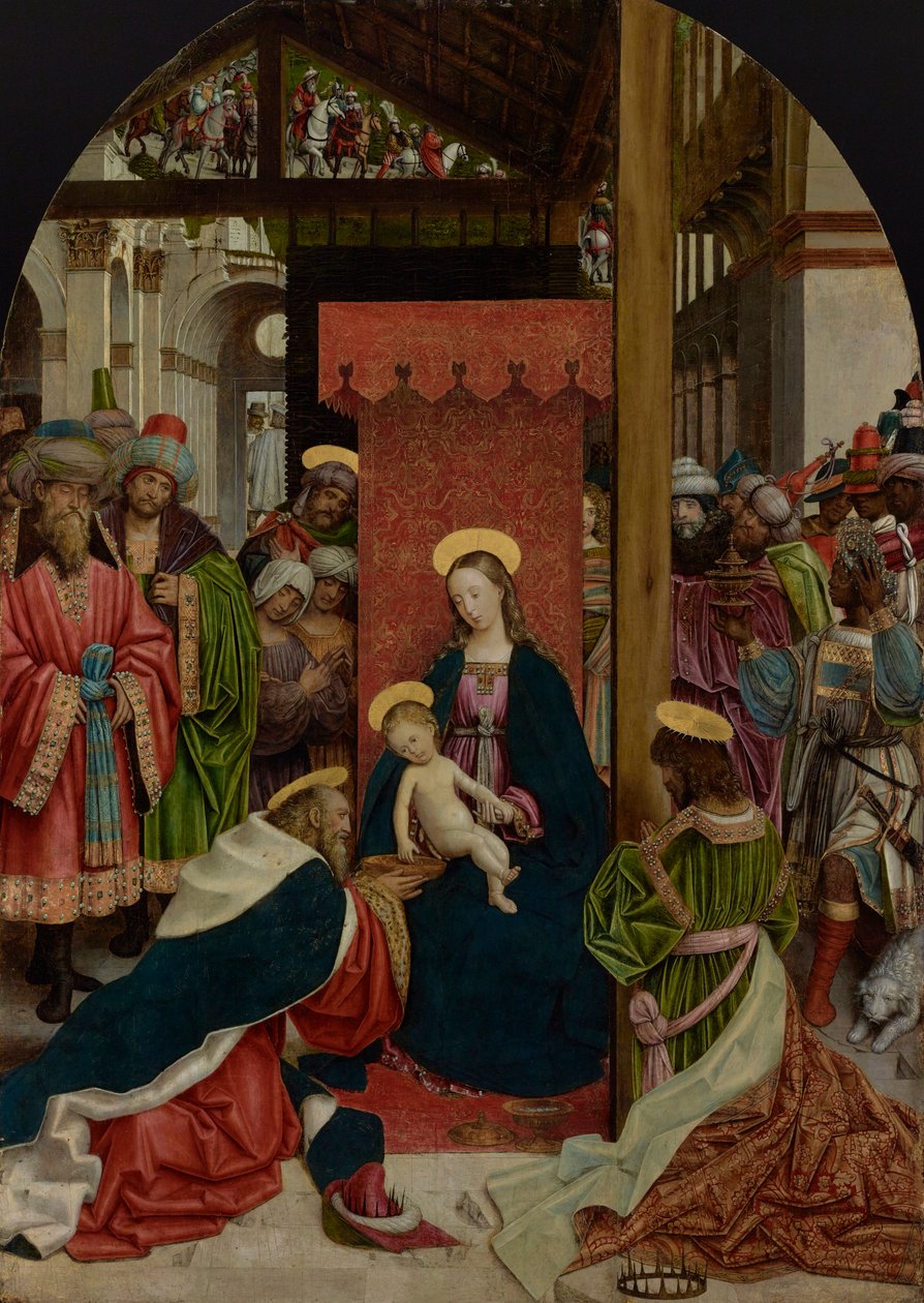Tillbedjan av Magi, c.1520 av Defendente Ferrari