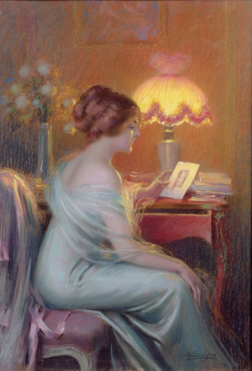 Minnen (färgpastell på papper) av Delphin Enjolras