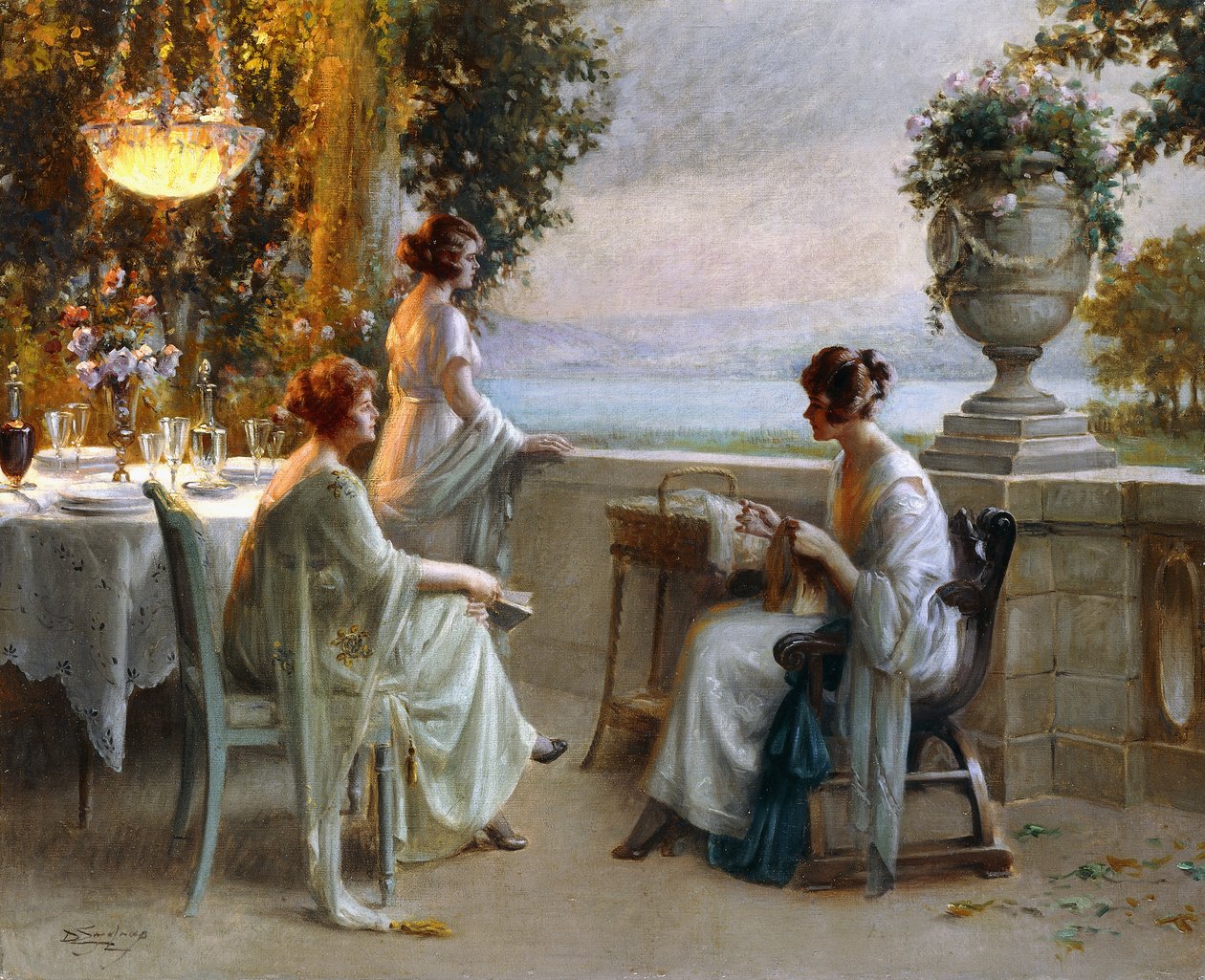 En soaré på terrassen av Delphin Enjolras
