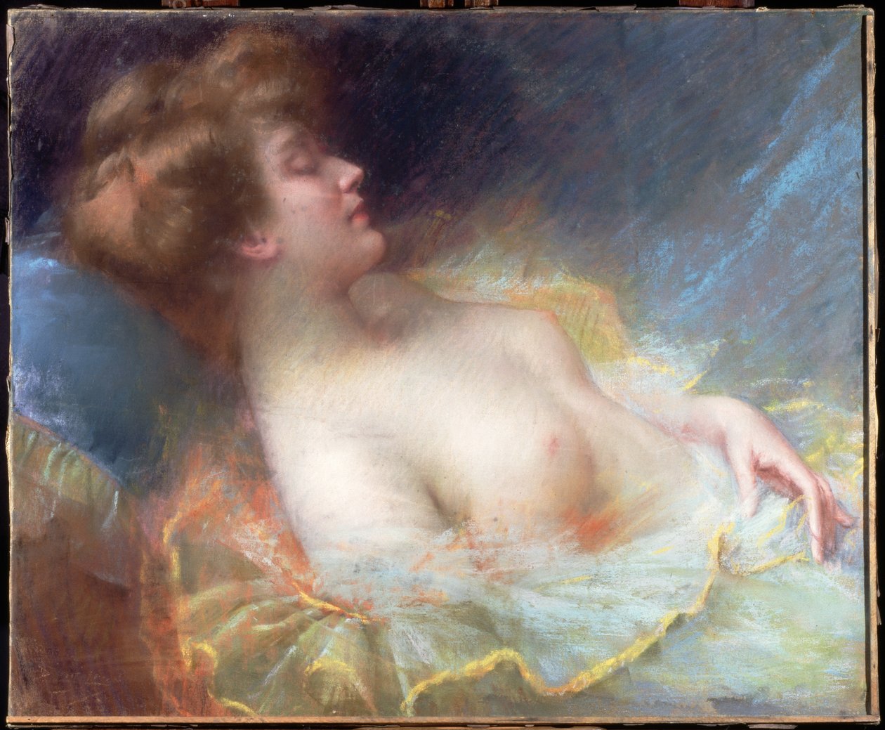 Ung kvinna som sover (pastell) av Delphin Enjolras