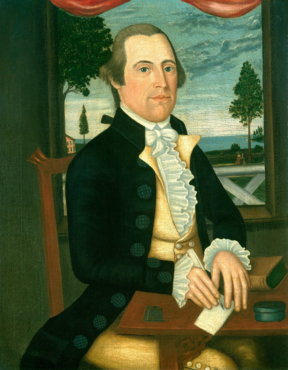 Kapten Elisha Denison, ca. 1790 av Denison Limner