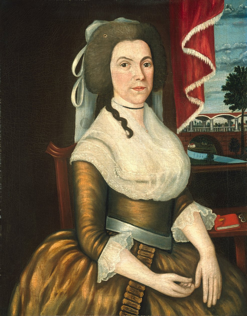 Mrs Elizabeth Noyes Denison, ca. 1790 av Denison Limner