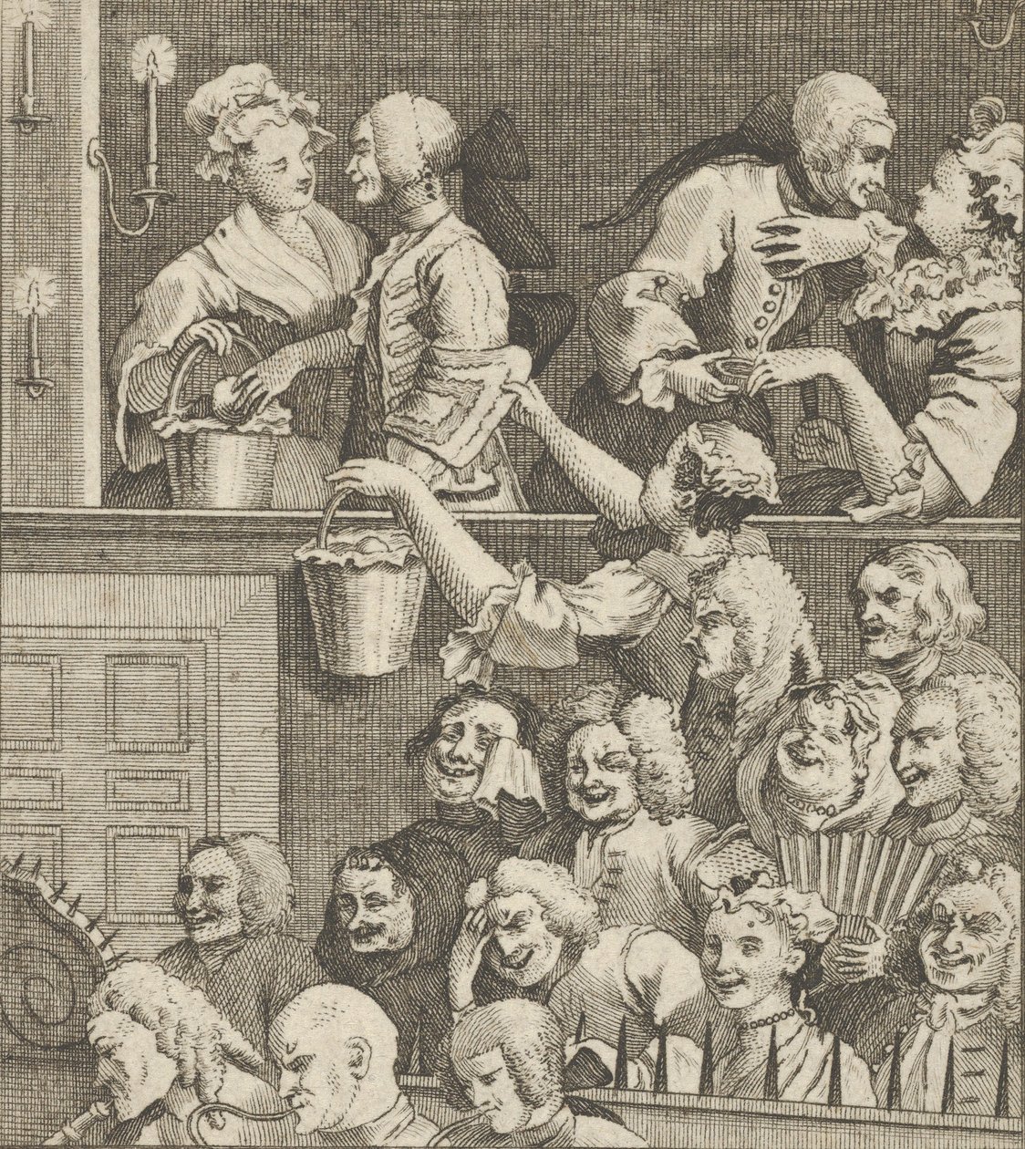 Den skrattande publiken, ca. 1800. av Dent