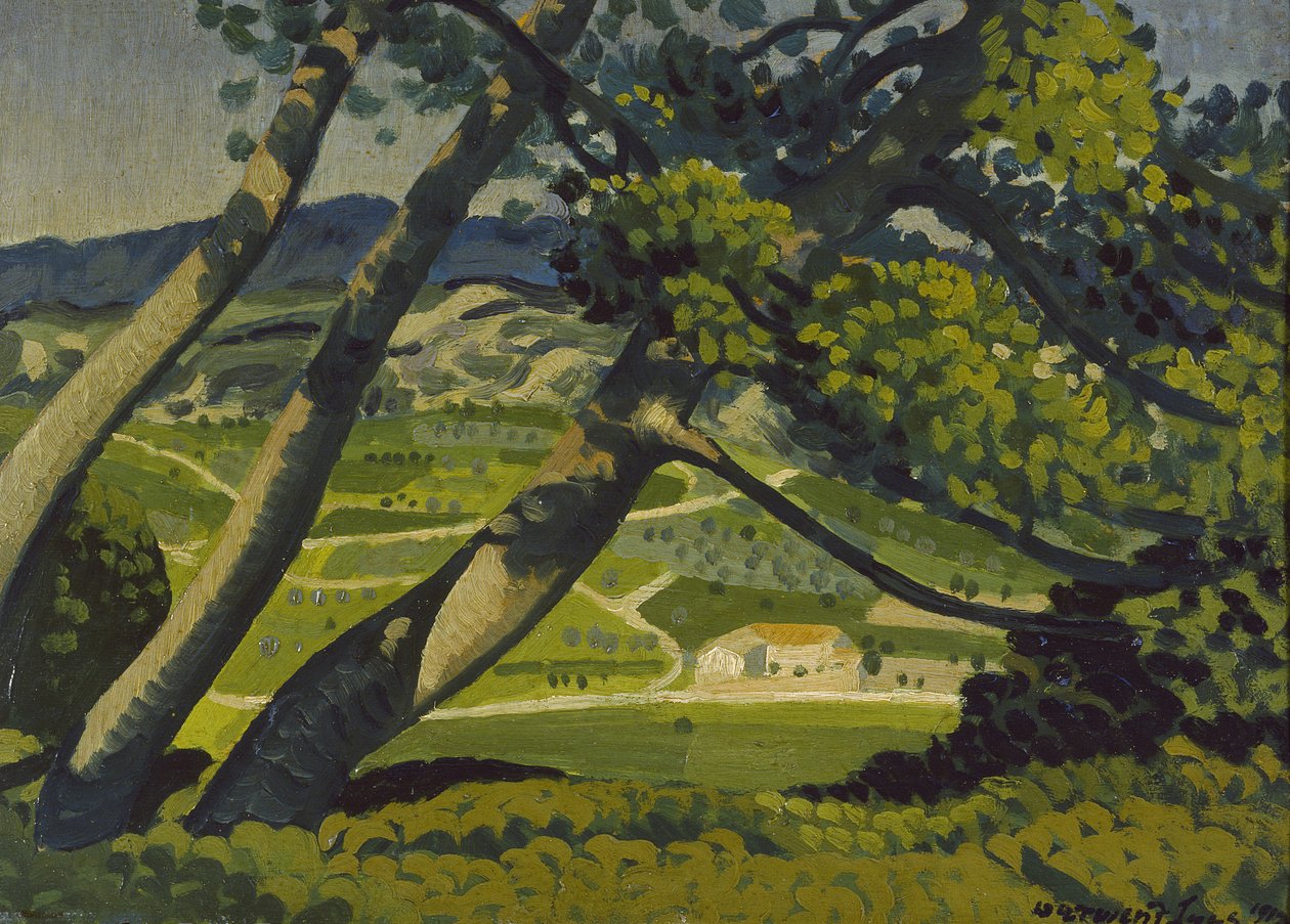 Träd, Provence, 1912 av Derwent Lees