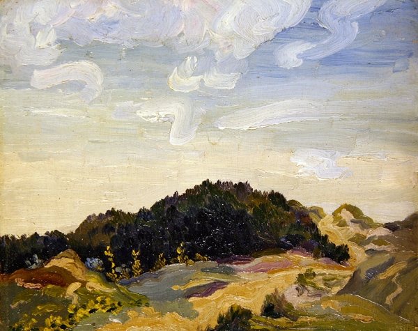 Landskap (olja ombord) av Derwent Lees