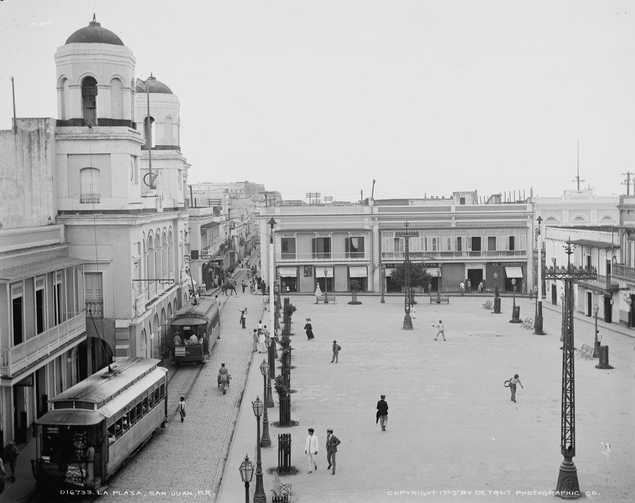 Plaza, San Juan, Puerto Rico, ca 1903 av Detroit Publishing Co.