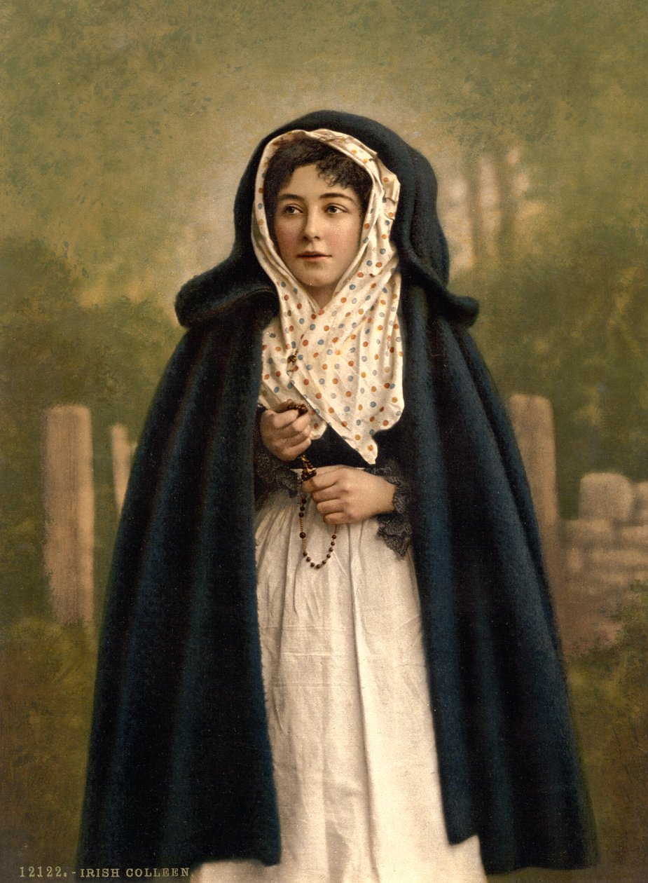 Irländska Colleen, 1890 av Detroit Photographic Co.