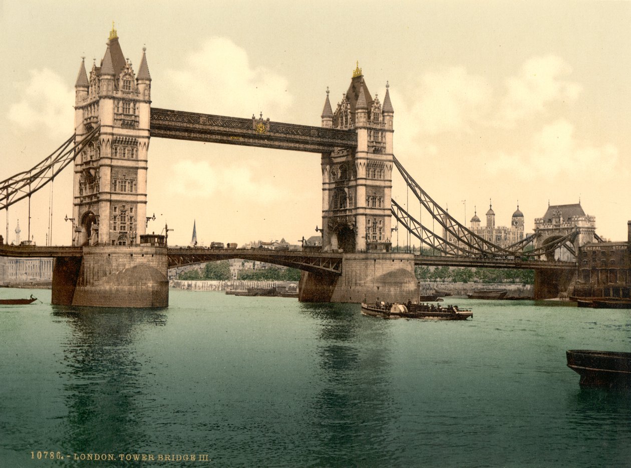 Tower Bridge, London av Detroit Photographic Co.