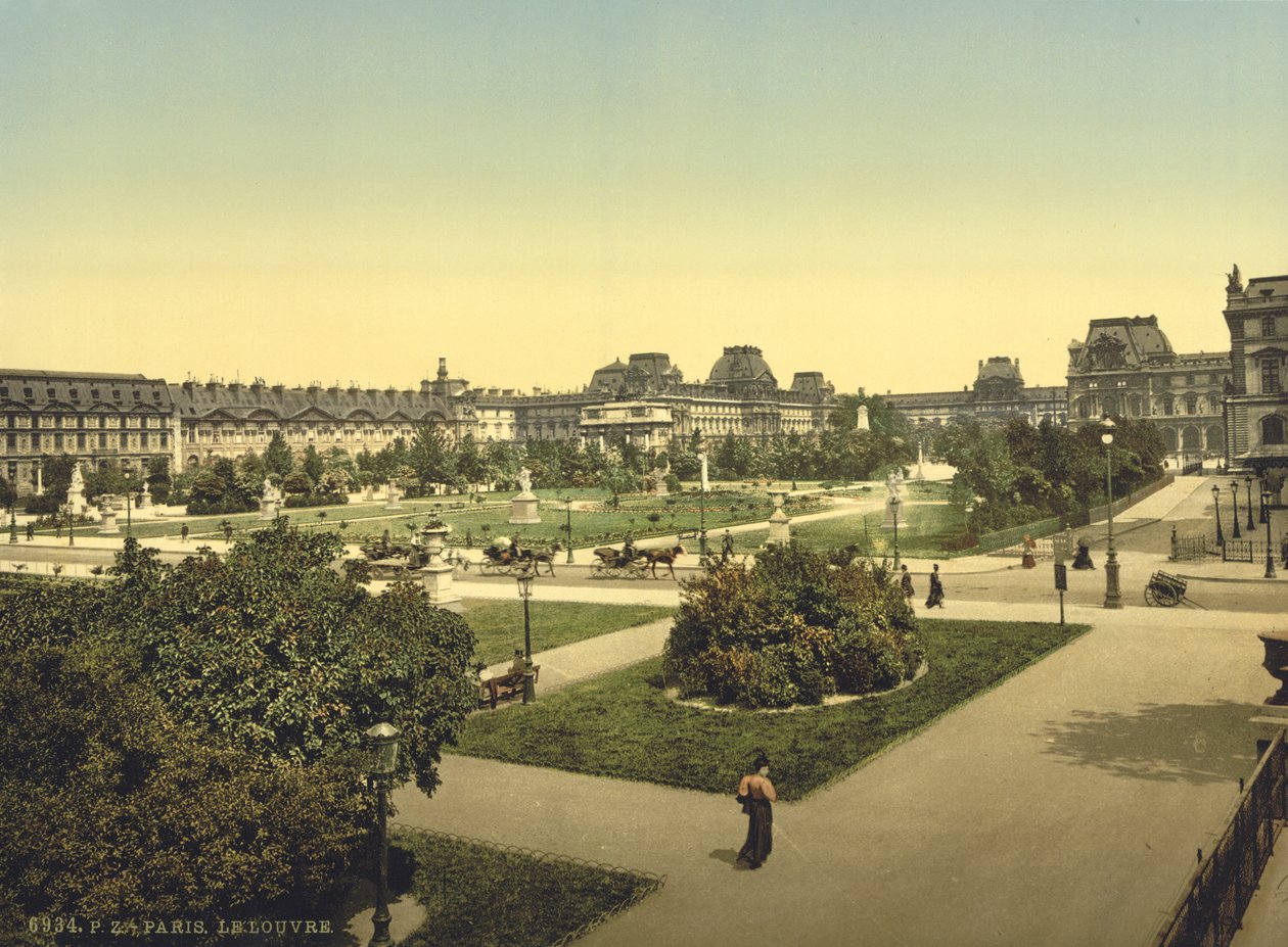 Louvren, Paris, ca 1890-1900 av Detroit Publishing Co.