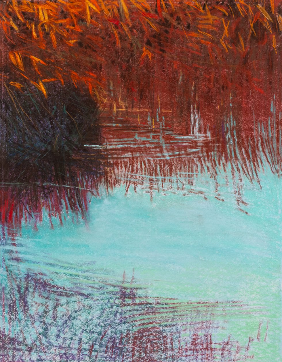 Red Willow 2b, 2021 (pastell på papper) av Diana Jahns