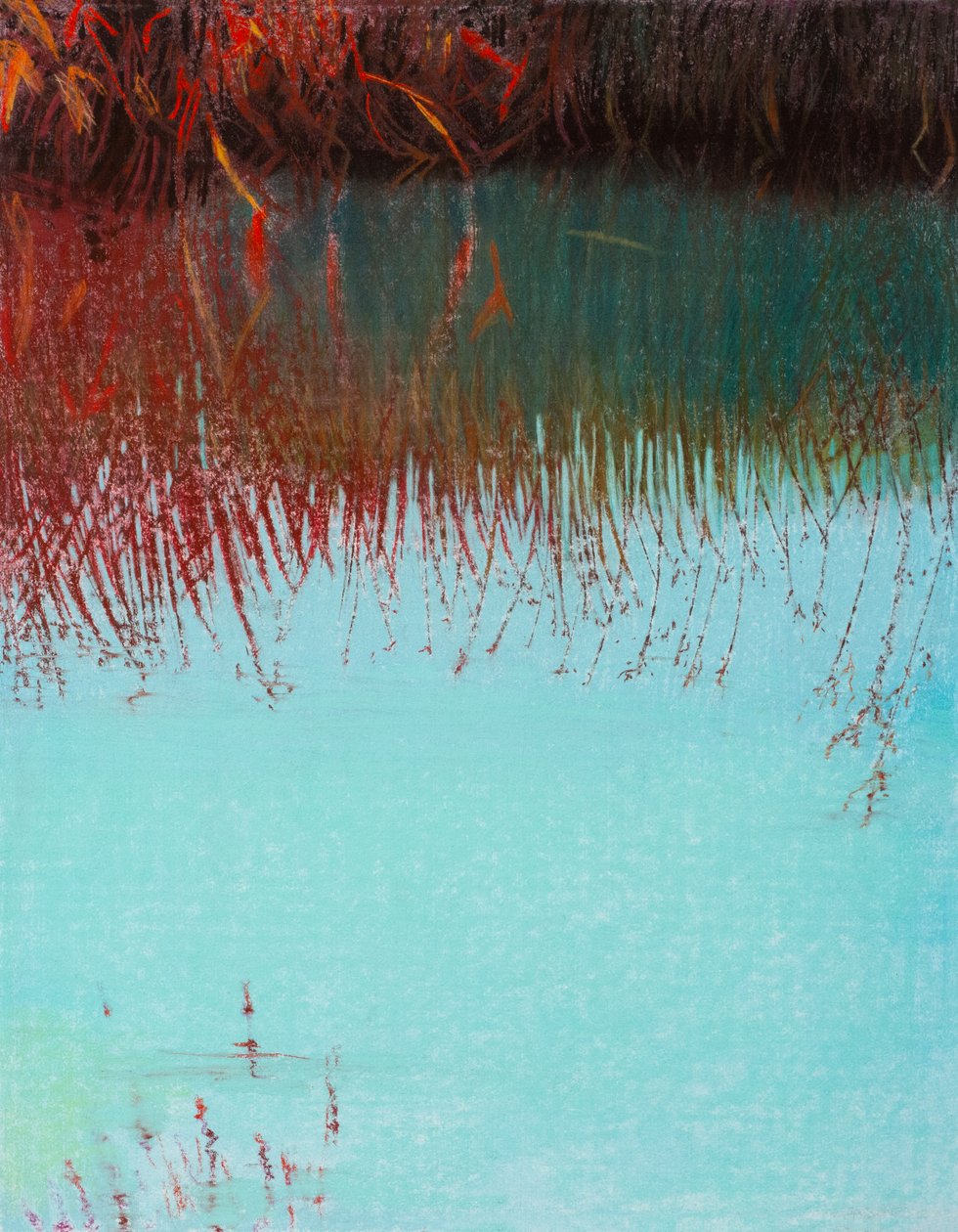 Red Willow 3b, 2021 (pastell på papper) av Diana Jahns