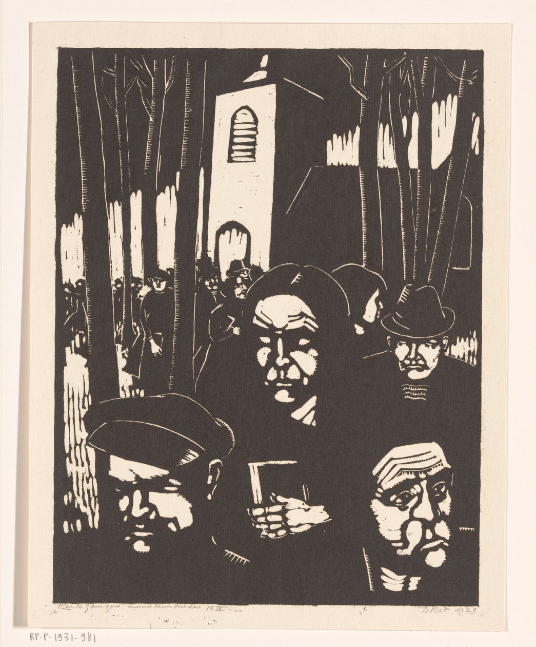 Kyrkobesökare av Dick Ket (signed by artist)