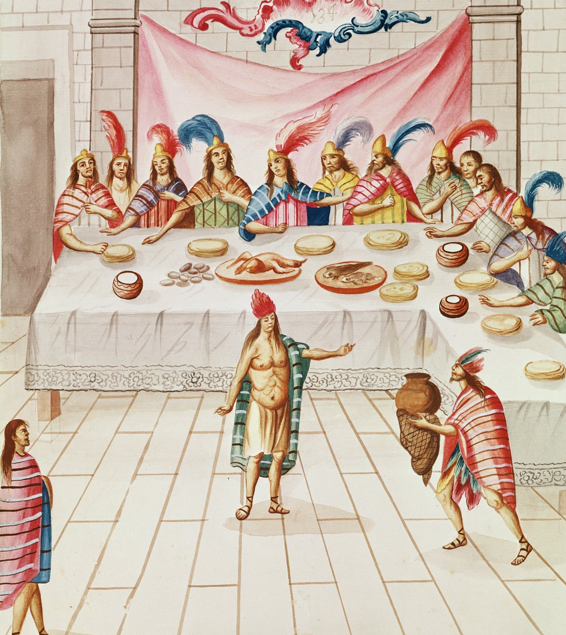Tome 3 fol. 134, En bankett, från 