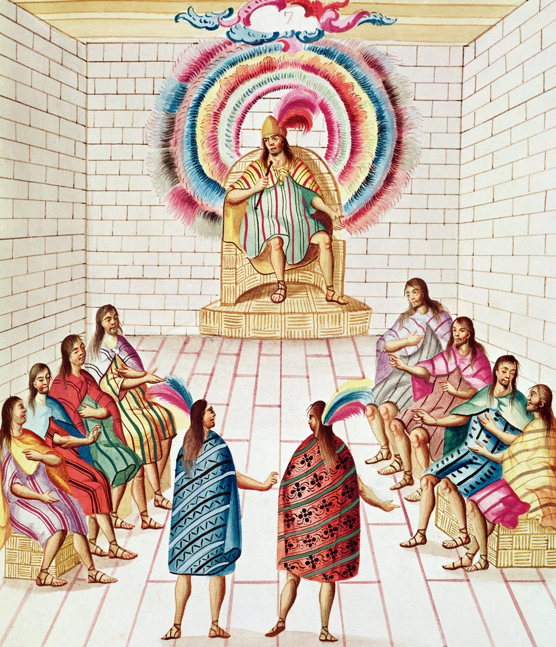 Tome 3 fol.7, Montezuma II ma lana Fono, mai le 