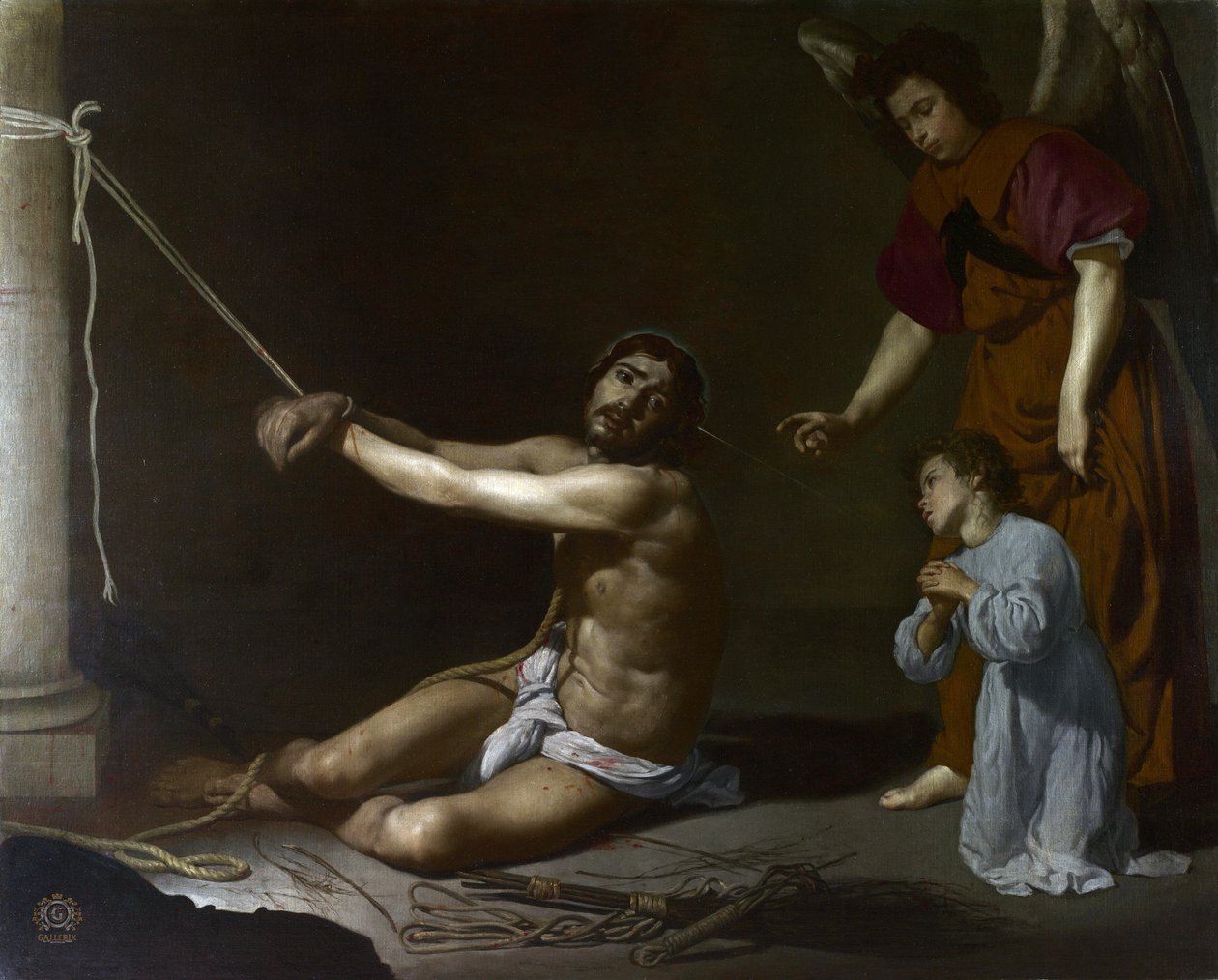 Crist lligat i lànima cristiana av Diego Velázquez