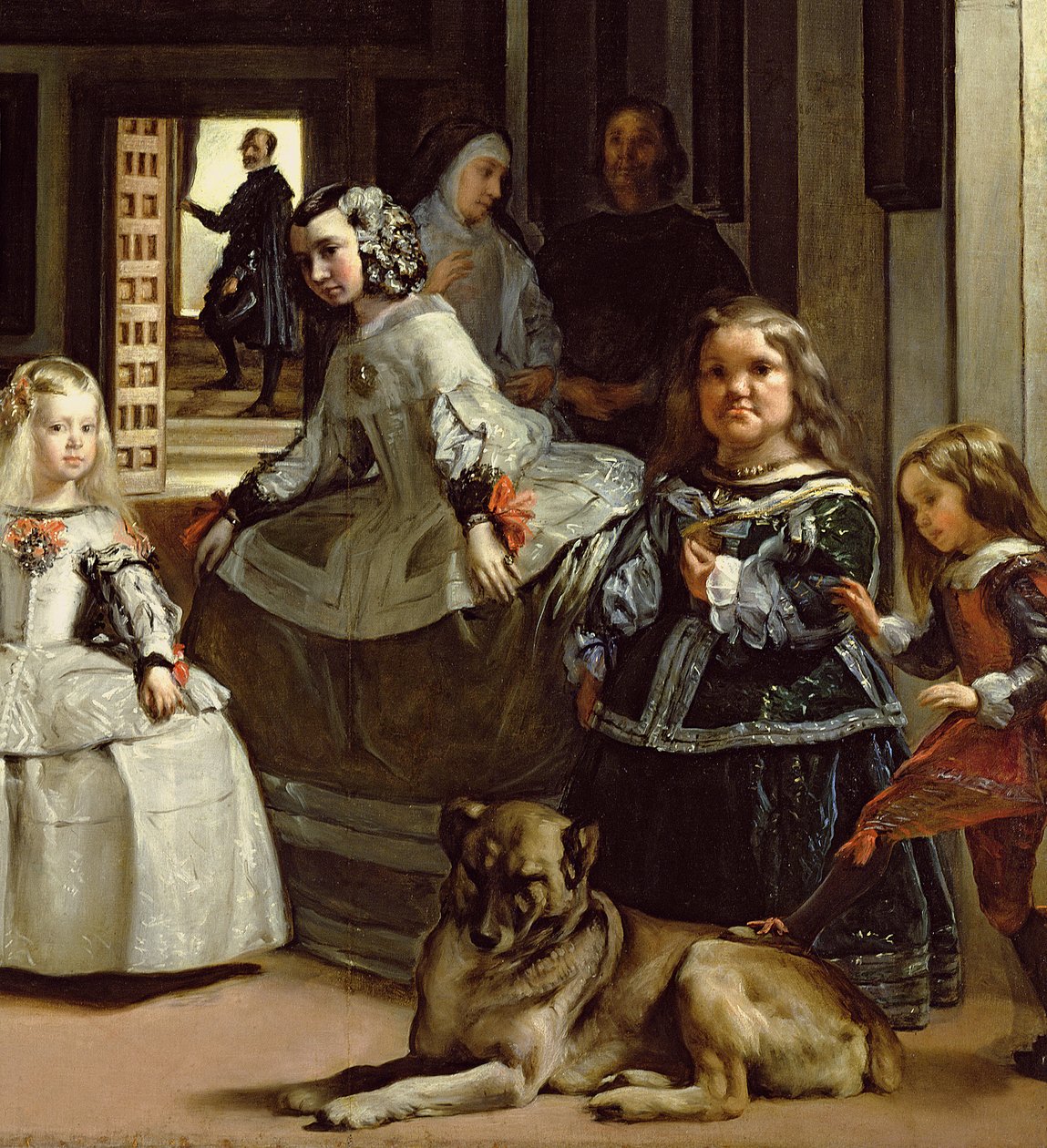 Las Meninas eller The Family of Philip IV, c.1656 (detalj av 405) av Diego Velázquez