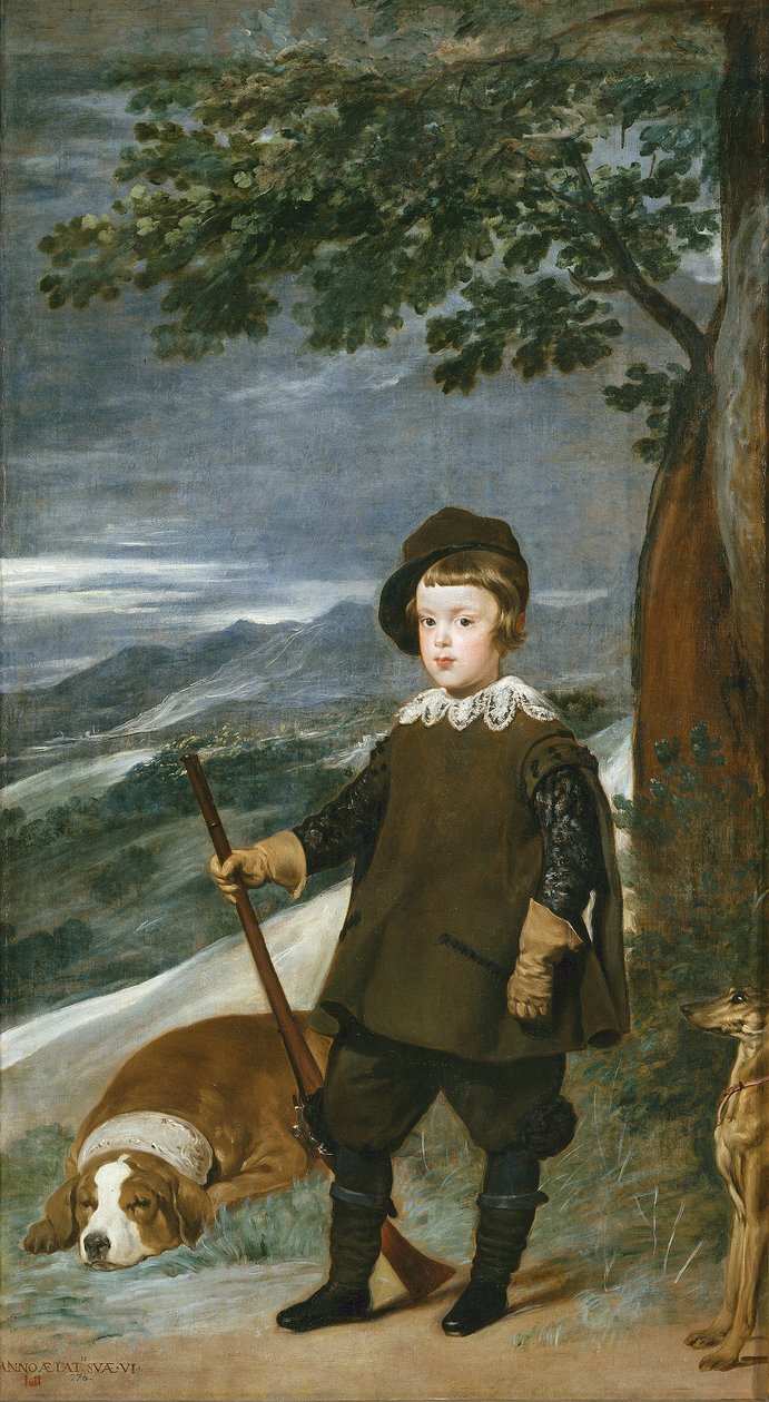 Porträt des Prinz Baltasar Carlos als Jäger av Diego Velázquez