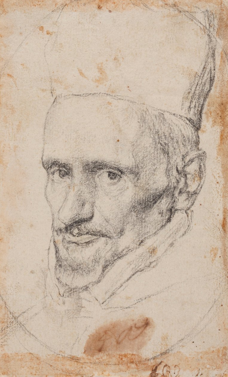 Porträtt av kardinal Borja. av Diego Velázquez