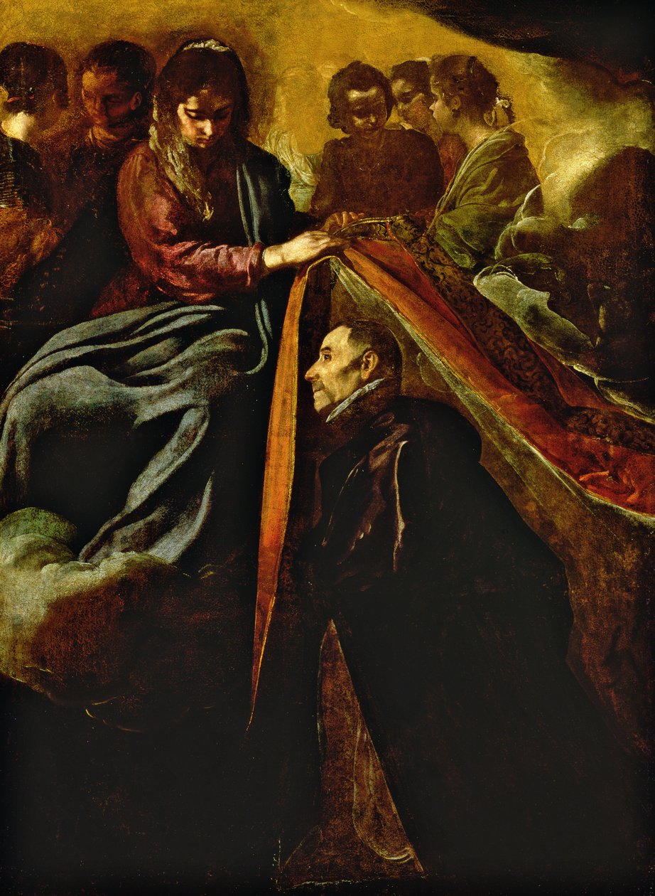 Jungfrun visar sig för den helige Ildephonsus och ger honom en mantel av Diego Velázquez