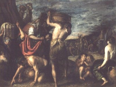The Fall of Manna (olja på duk) av Diego Polo