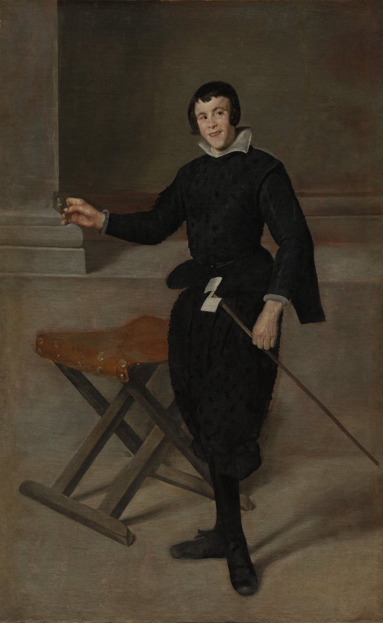 Porträtt av Jester Calabazas av Diego Velázquez