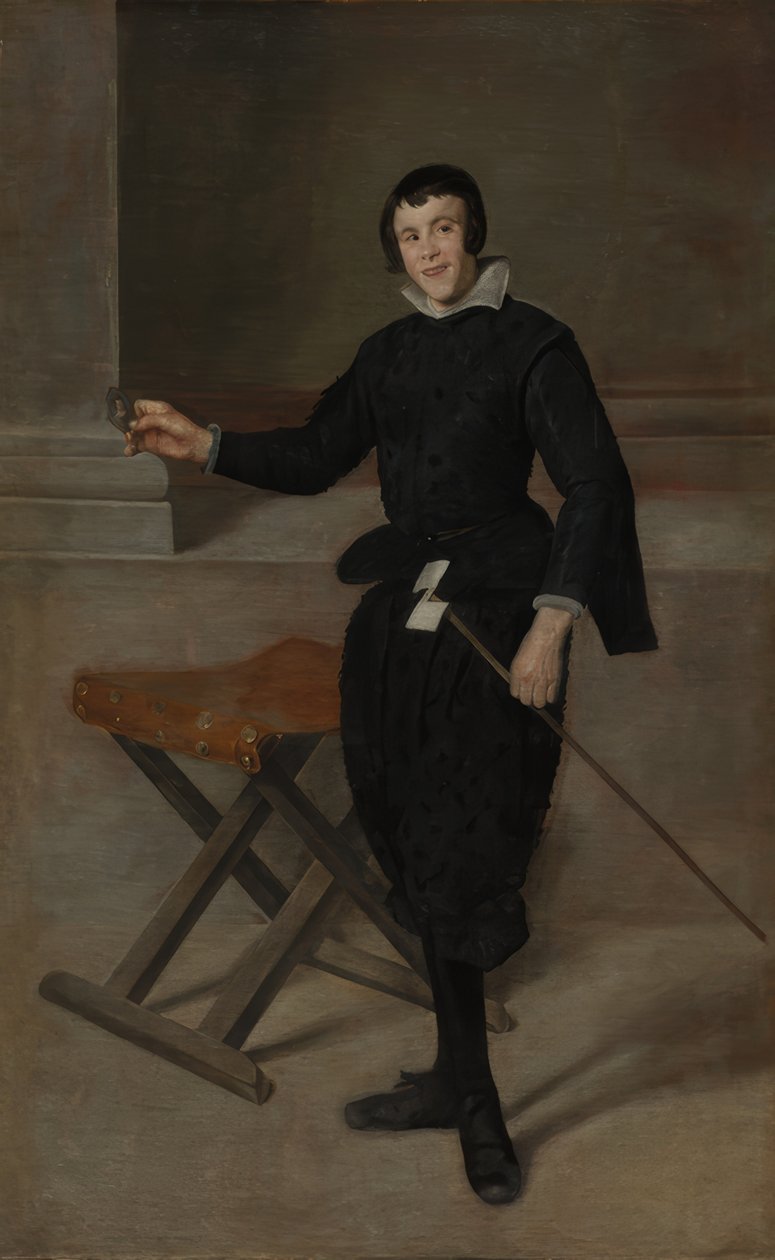 Porträtt av gycklaren Calabazas av Diego Velázquez