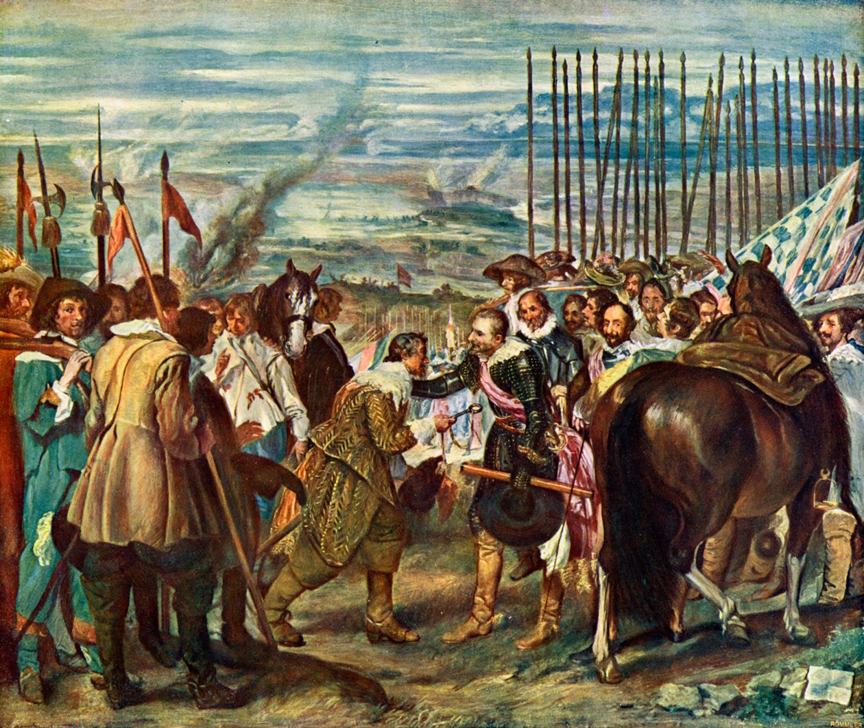 Överlämnande av Breda Spjuten, 1634-1635. av Diego Velázquez