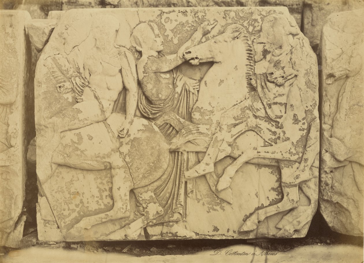 [Aten - skulpturfragment, Parthenonfrisen] av Dimitrios Constantin