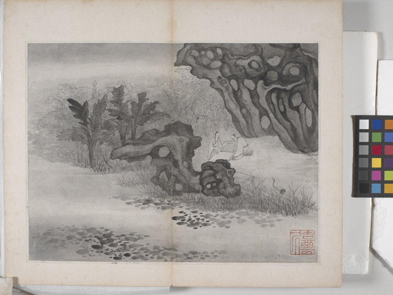 Album Of Landscape Paintings (bläck på papper) av Ding Yunpeng