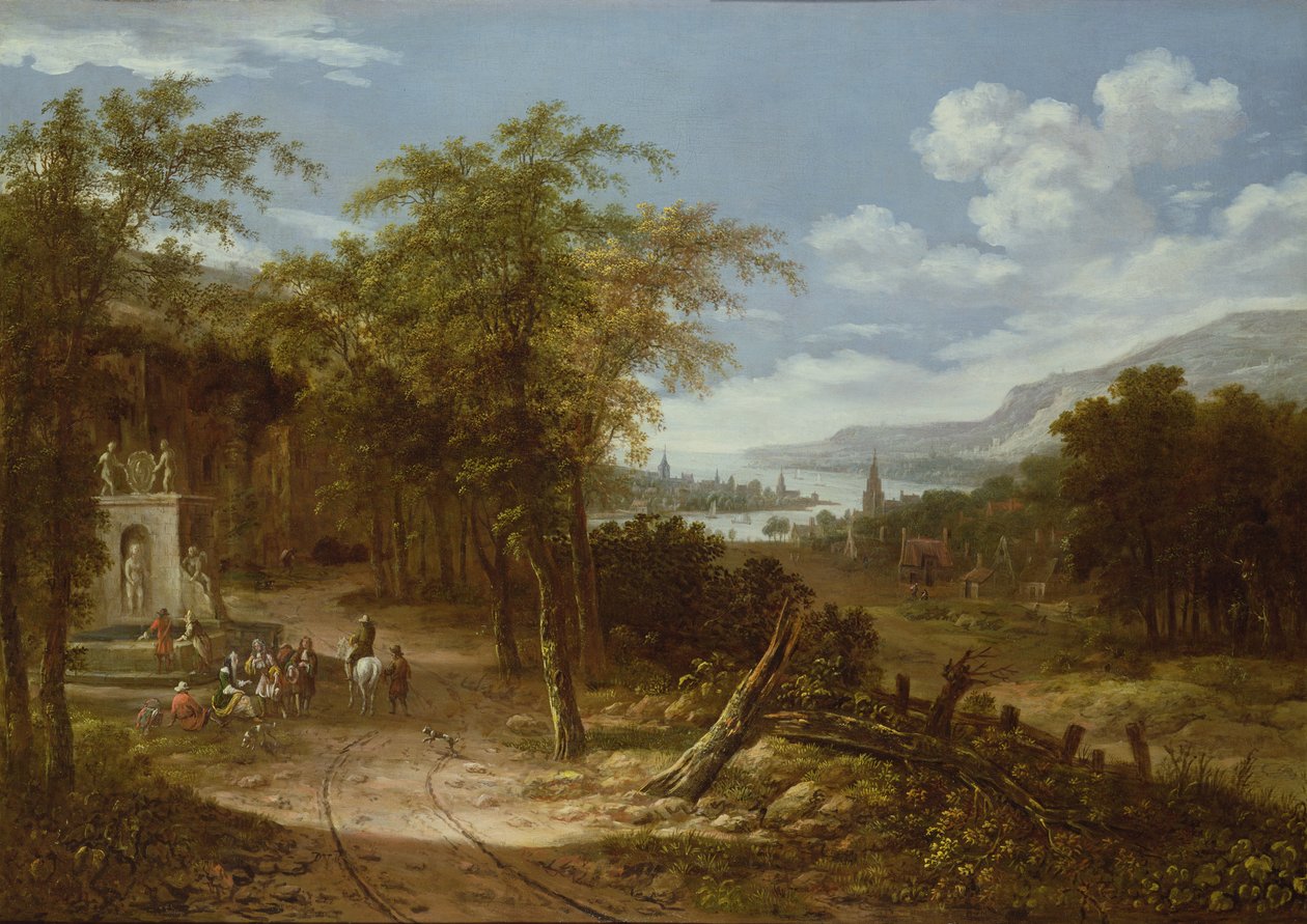 Skogslandskap, 1700-tal av Dionys Verburgh