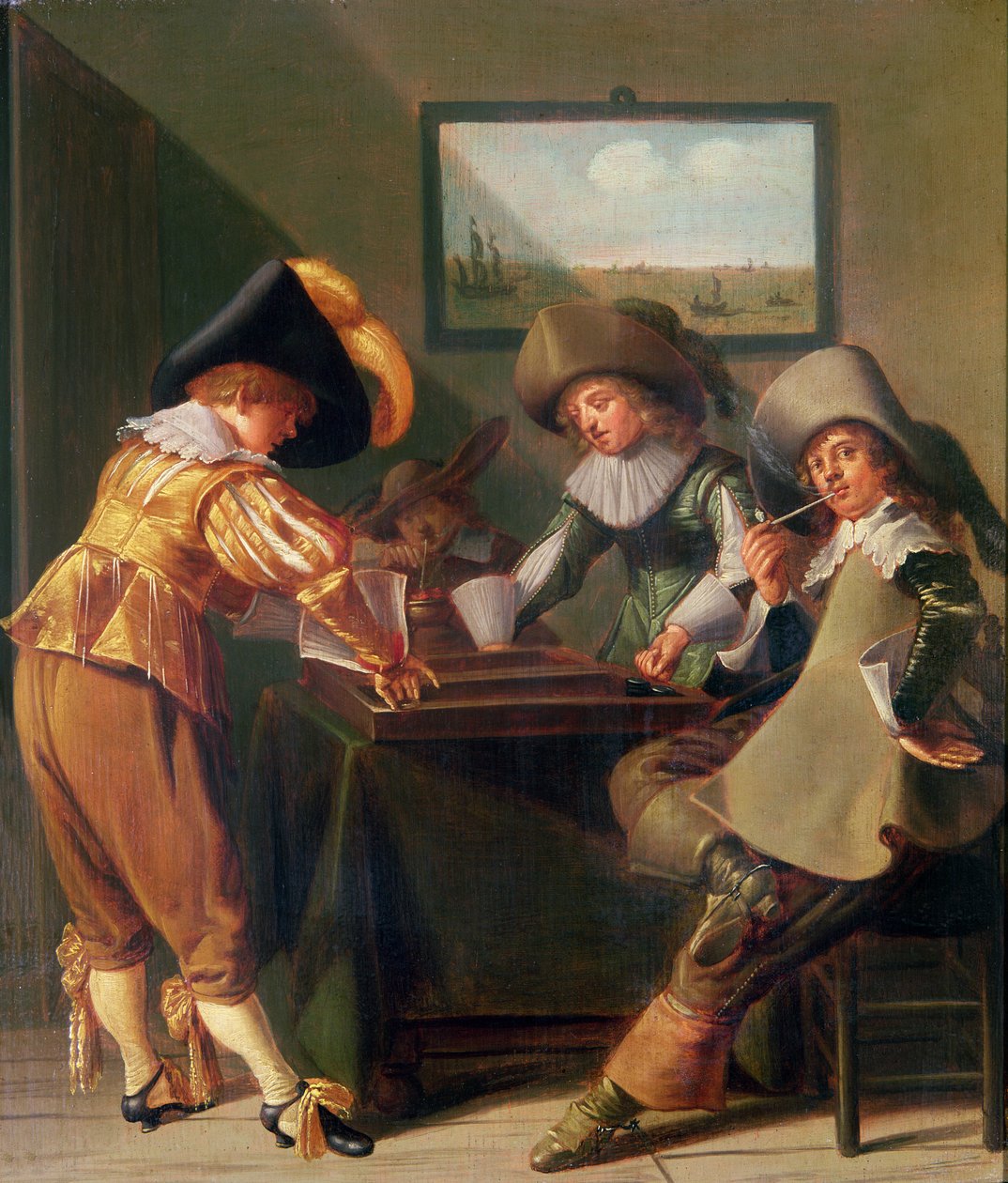 Backgammonspelare, 1600-talet av Dirck Hals