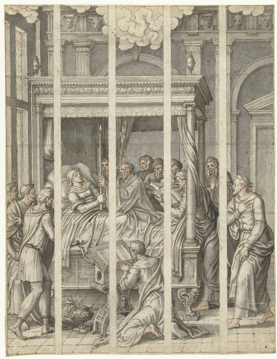 Jungfru Marias död av Dirck Pietersz. Crabeth