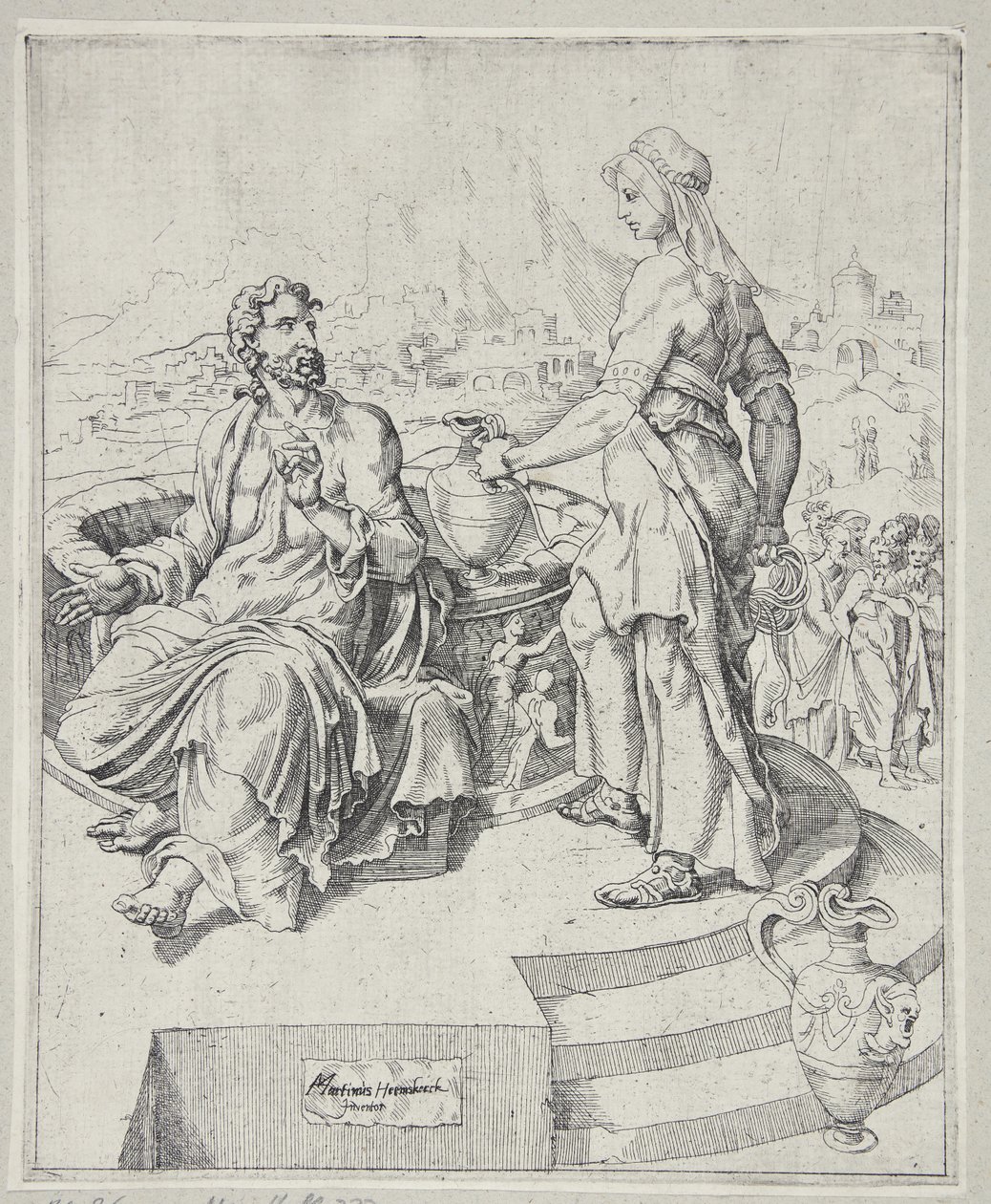 Kristus och den samaritanska kvinnan av Dirck Volckertsz. Coornhert