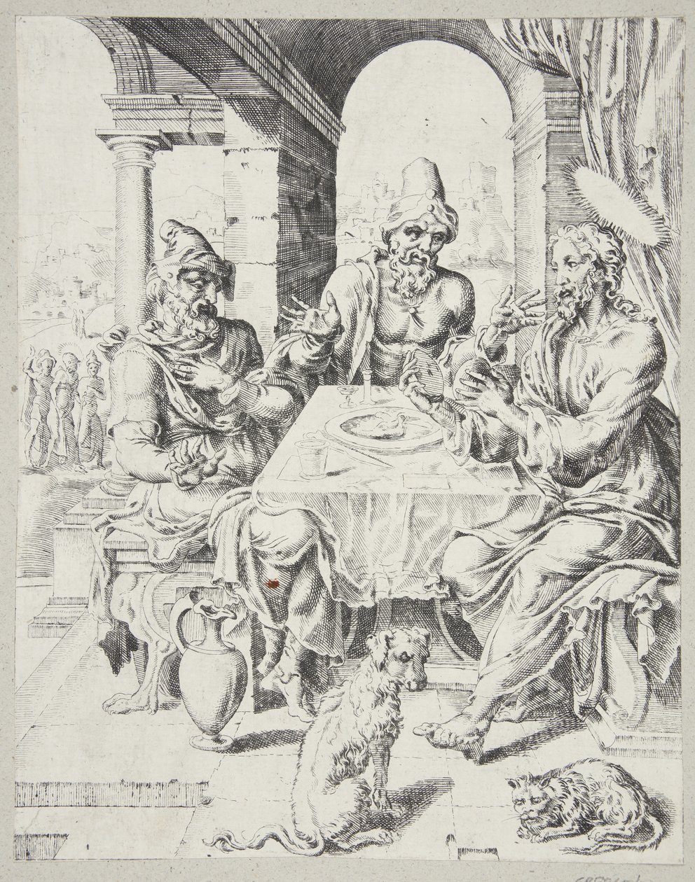Nattvarden på Emmaus av Dirck Volckertsz. Coornhert