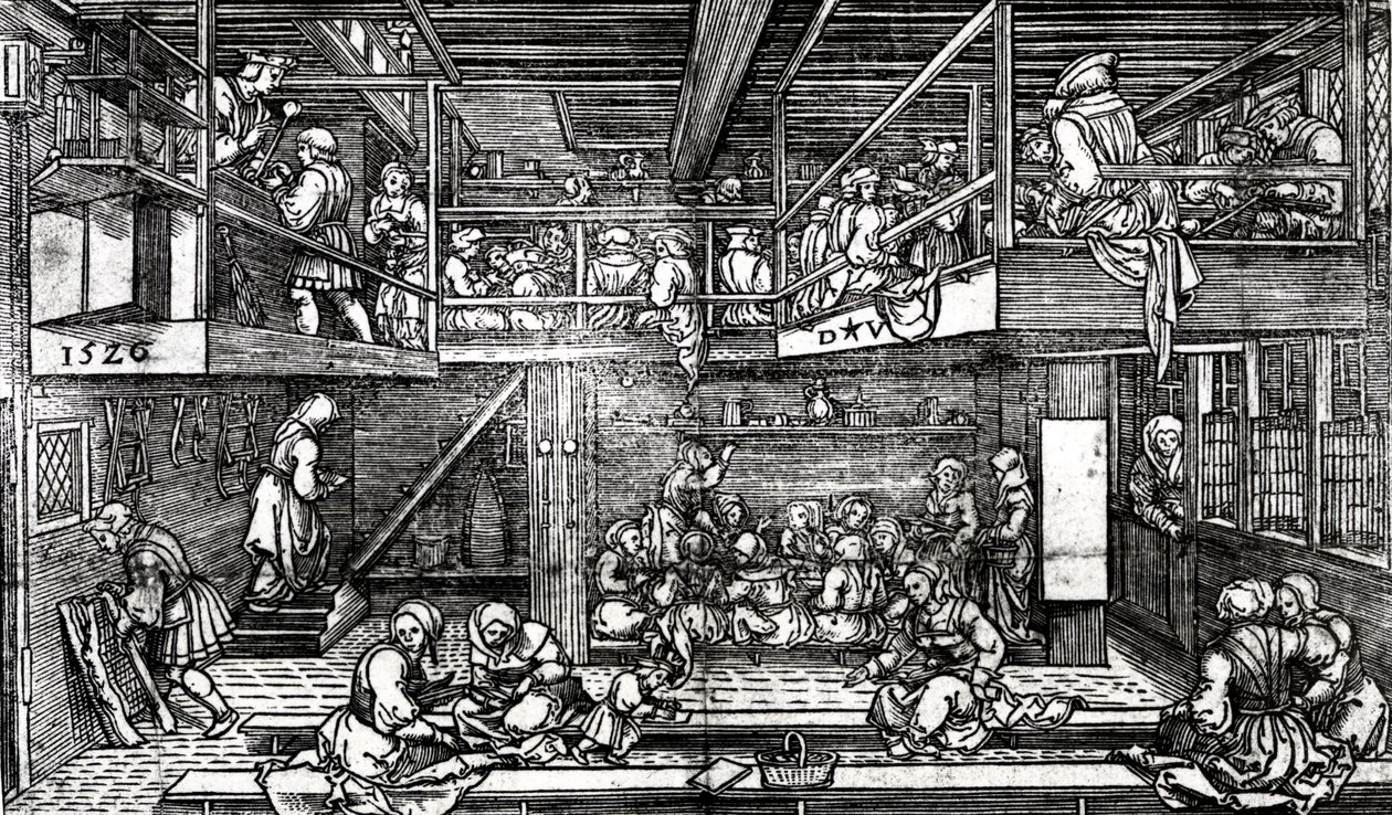 Skolrummet, 1526 av Dirk Jacobsz Vellert