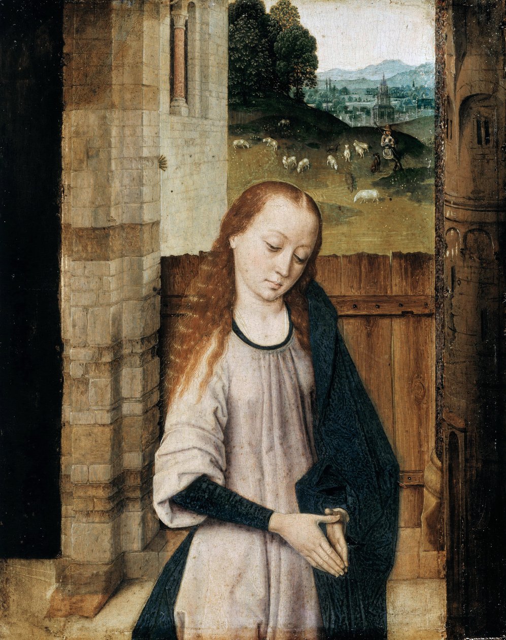 Jungfru i tillbedjan, 1400-talet av Dirk Bouts