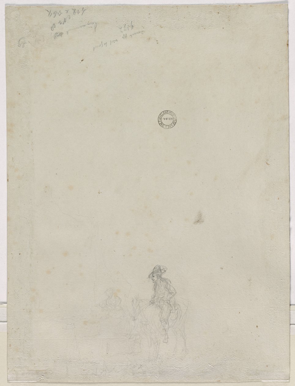 Skiss över bönder vid en fontän, 1784. av Dirk Langendyk