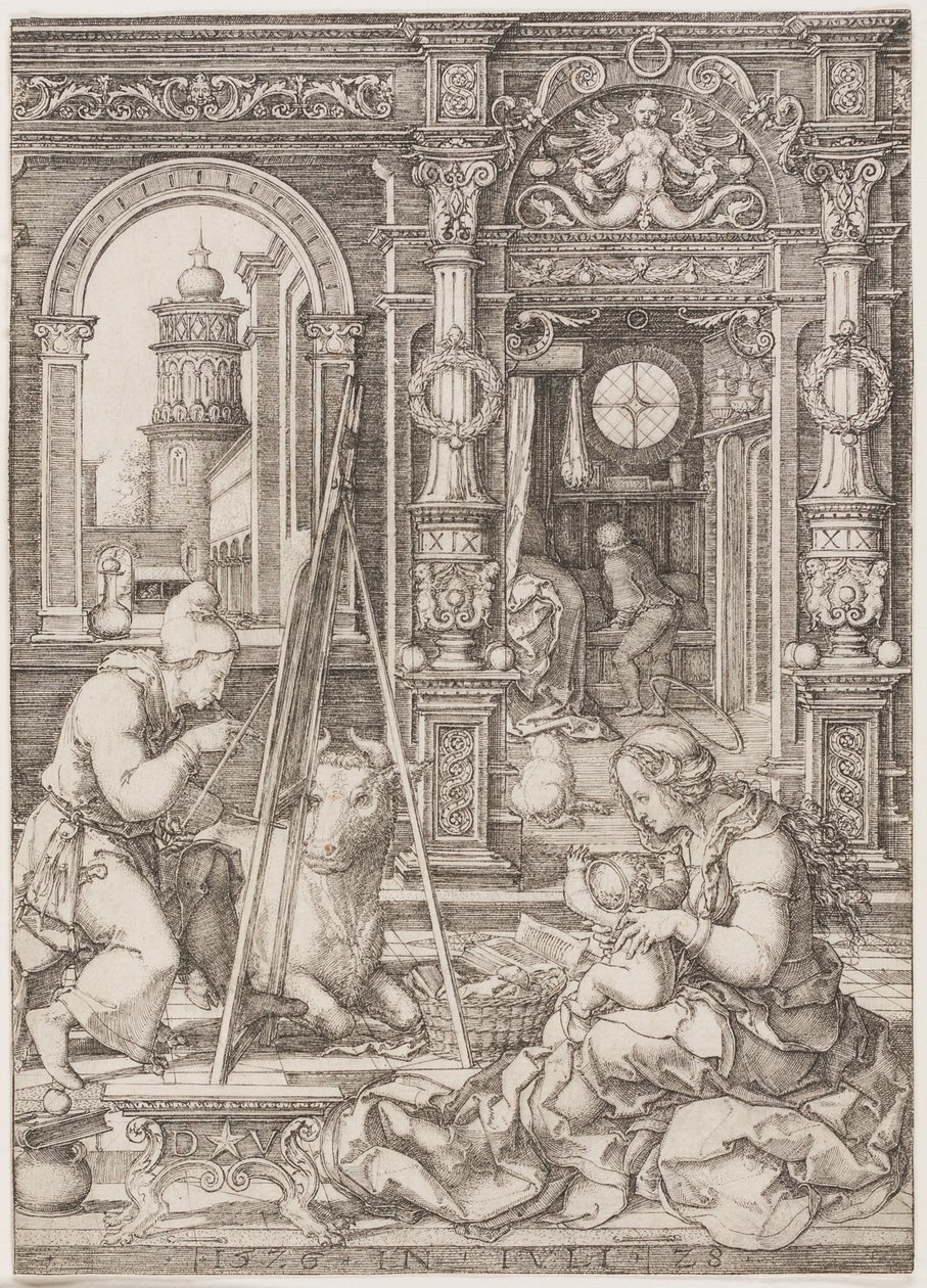 Saint Luke målar jungfrun och barnet av Dirk Vellert